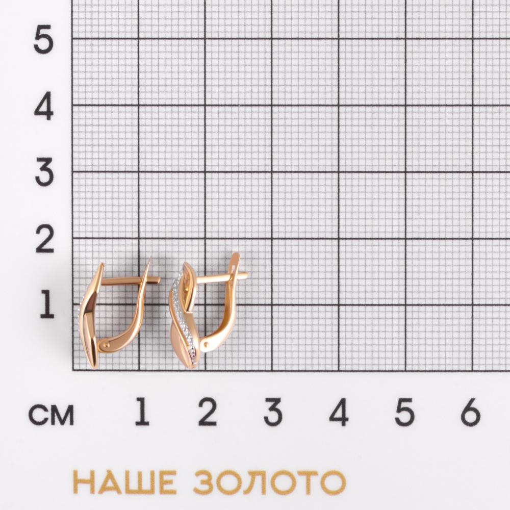 Золотые серьги Иллада из красного золота 585 пробы 2И12-2388