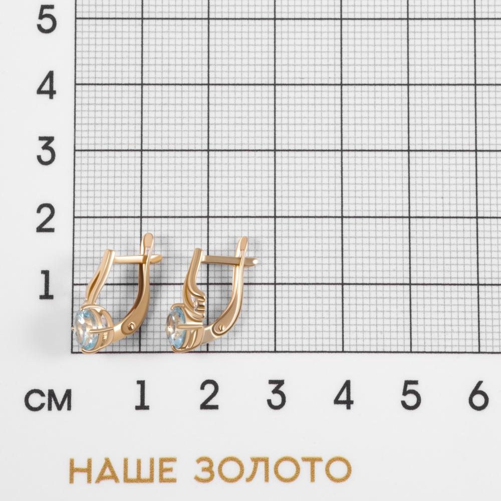 Золотые серьги Злато из красного золота 585 пробы З8З2-10902тг