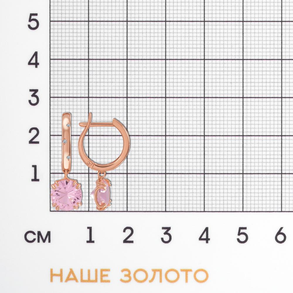 Золотые серьги подвесные New gold из красного золота 585 пробы НЮ09873702010003548СИМОП