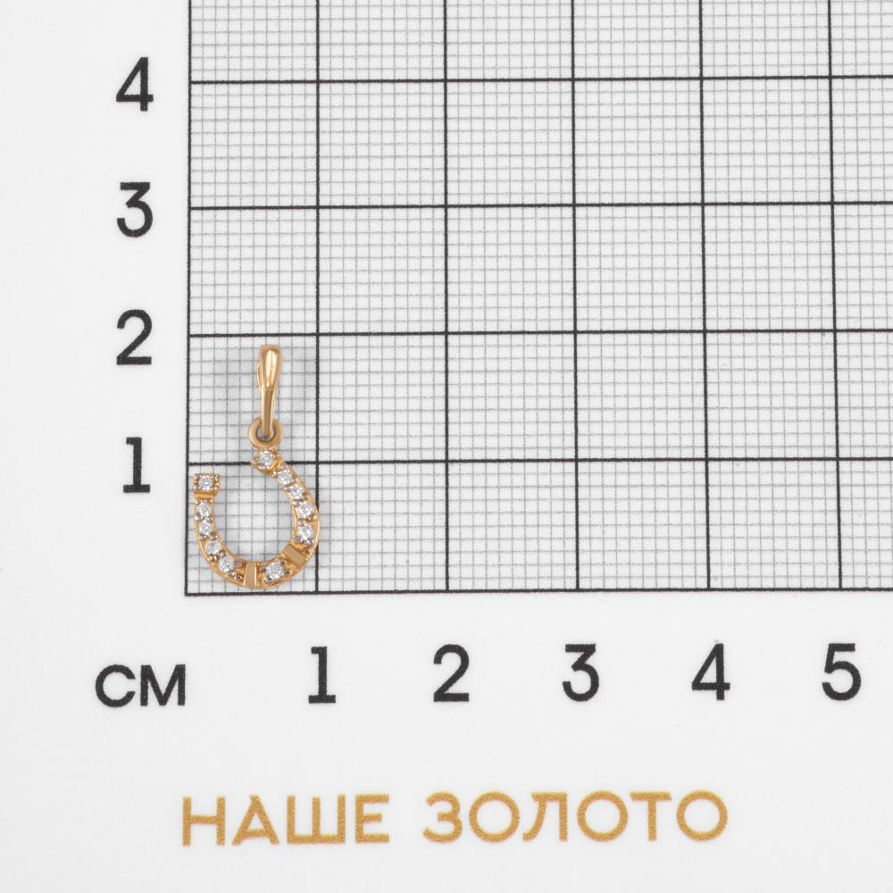 Золотая подвеска Золотая подкова из красного золота 585 пробы ЯВ85966