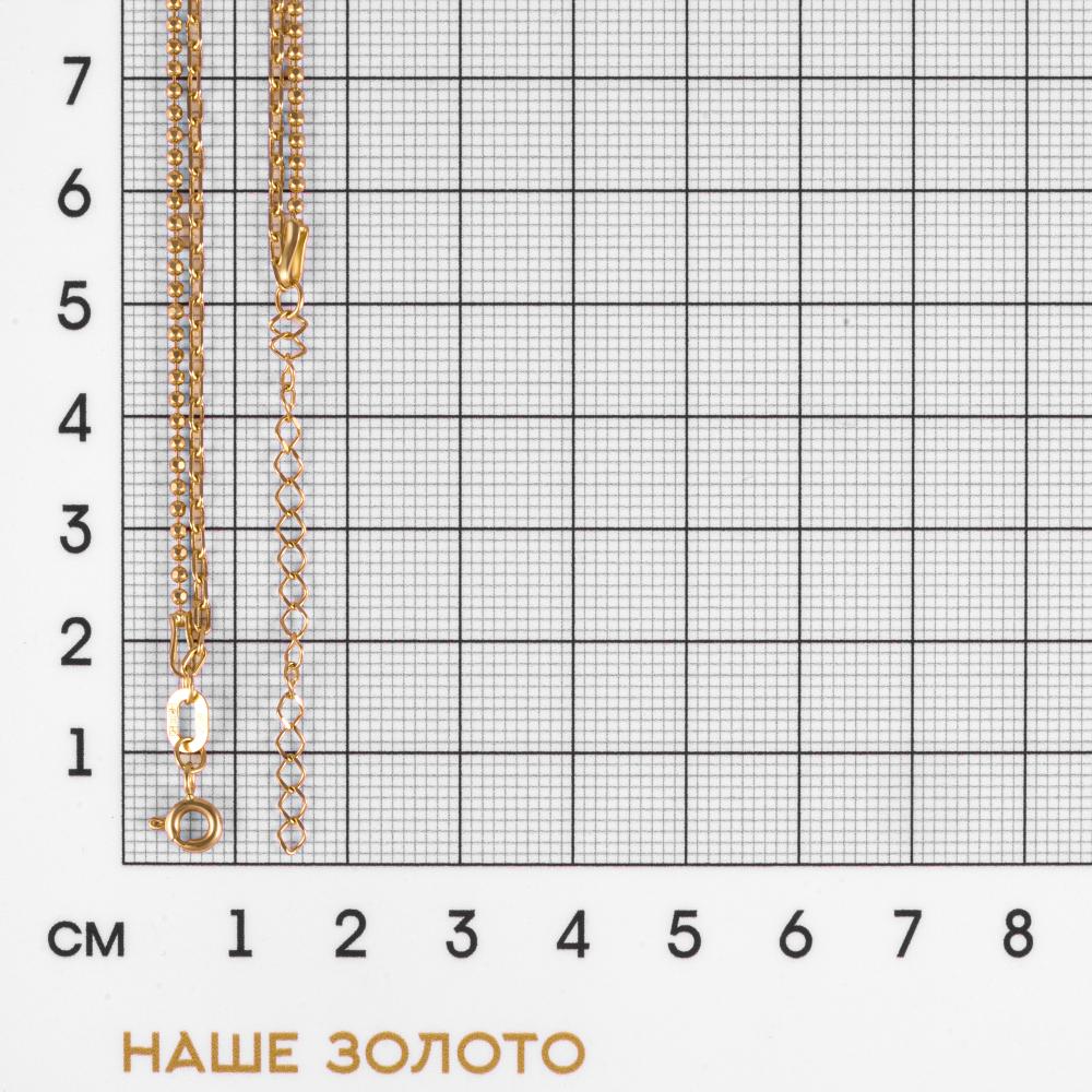 Золотой браслет на ногу Krastsvetmet из красного золота 585 пробы КЯНБ12-427