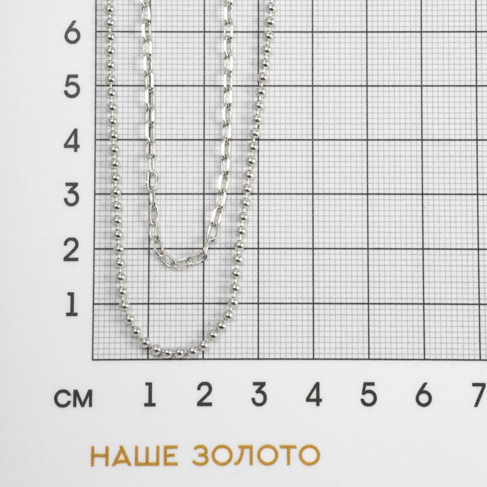 Серебряный браслет на ногу Krastsvetmet КЯНБ 22-422Ю-3