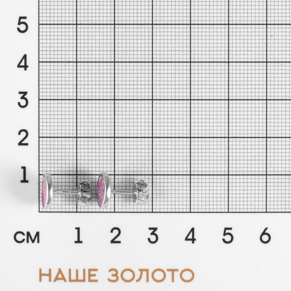 Серебряные серьги гвоздики Эвора Э6647356