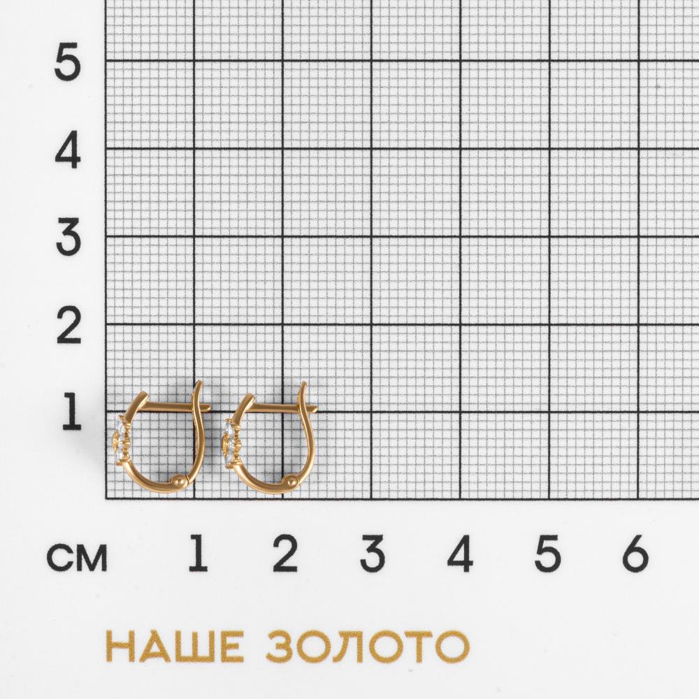 Золотые серьги детские Иллада из красного золота 585 пробы 2И121350