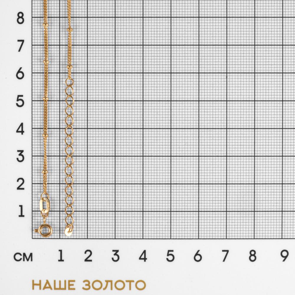 Золотой браслет на ногу Krastsvetmet из красного золота 585 пробы КЯНБ12-084Р