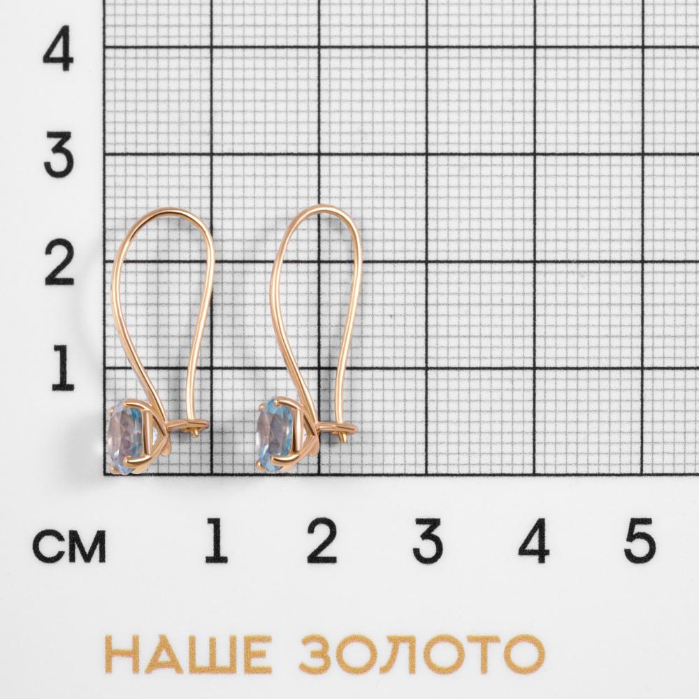 Золотые серьги Ювелирные традиции из красного золота 585 пробы ЮИС120-7097тг