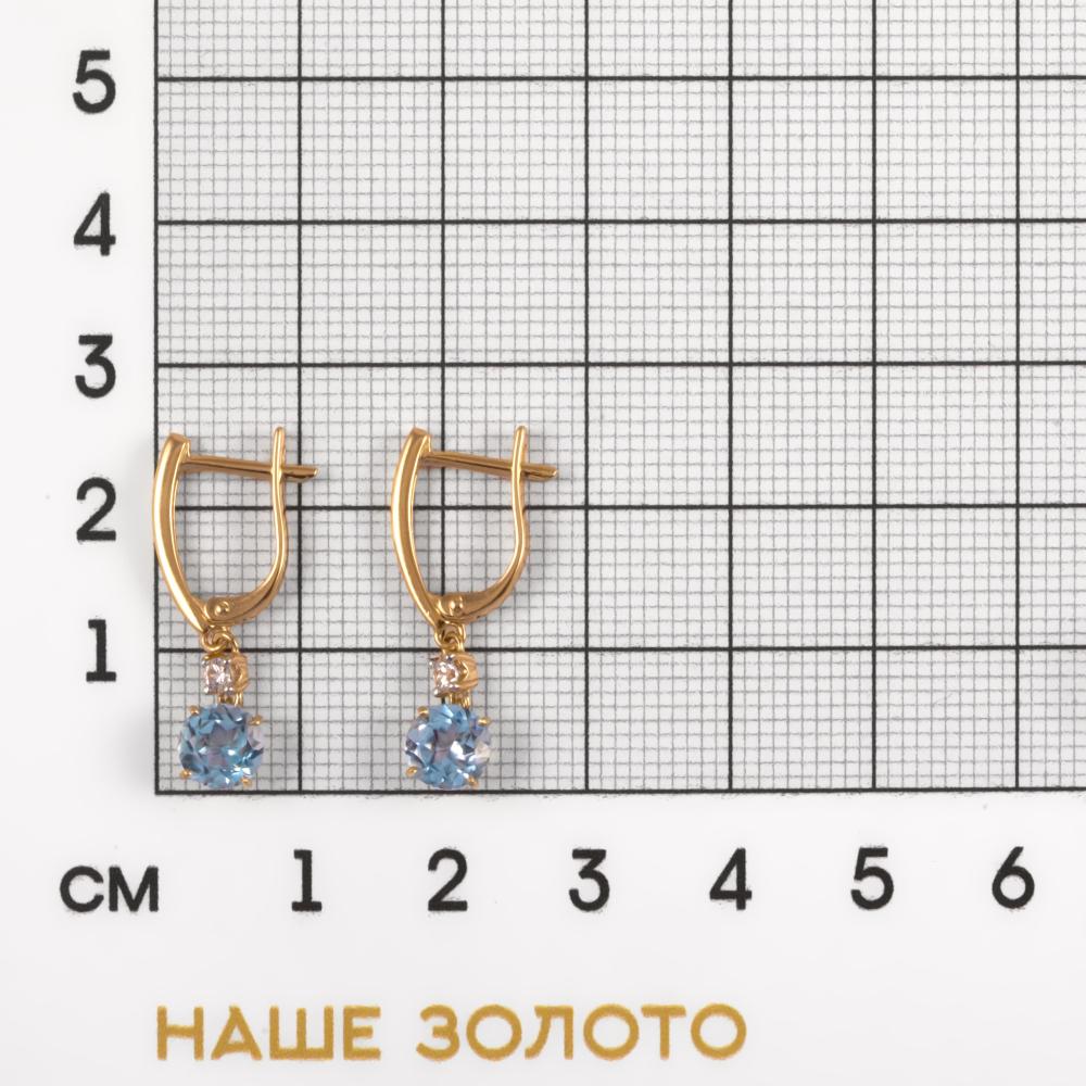 Золотые серьги подвесные New gold из красного золота 585 пробы НЮ09712202010050002тг