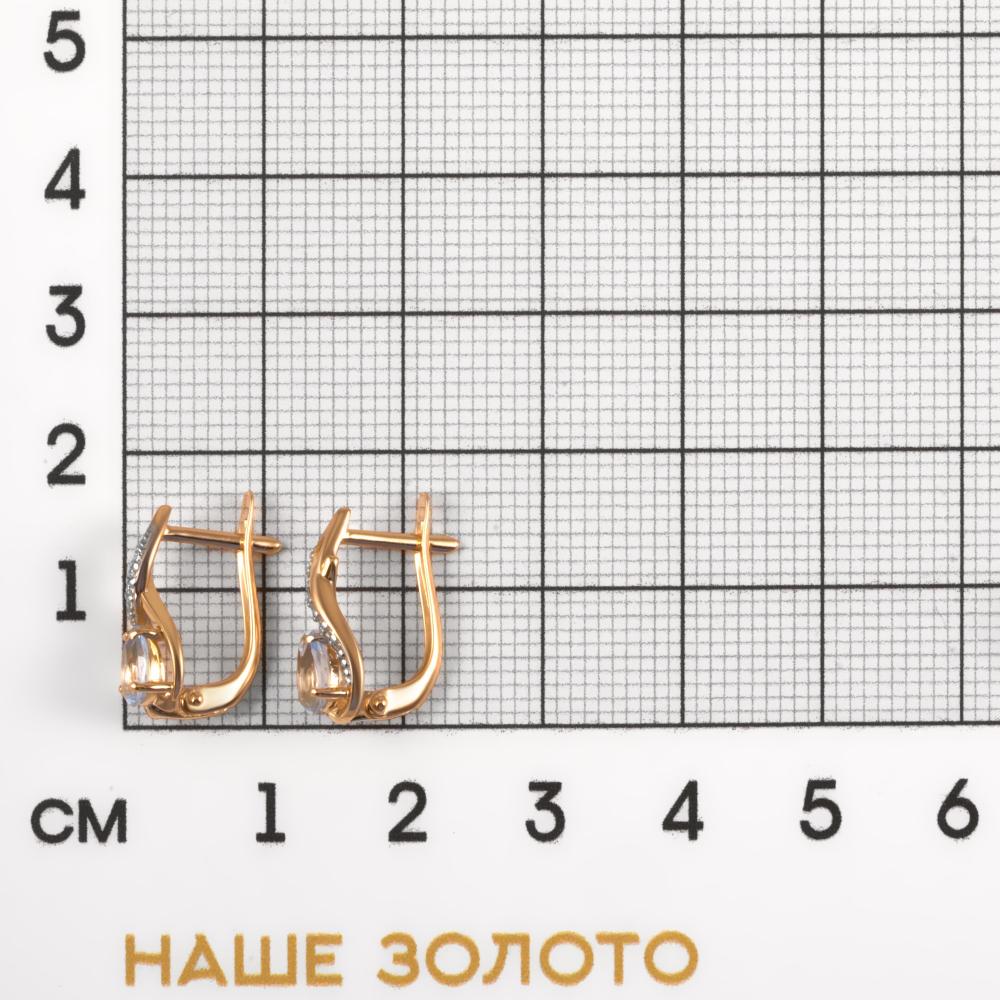 Золотые серьги New gold из красного золота 585 пробы НЮ09653702010050002тг