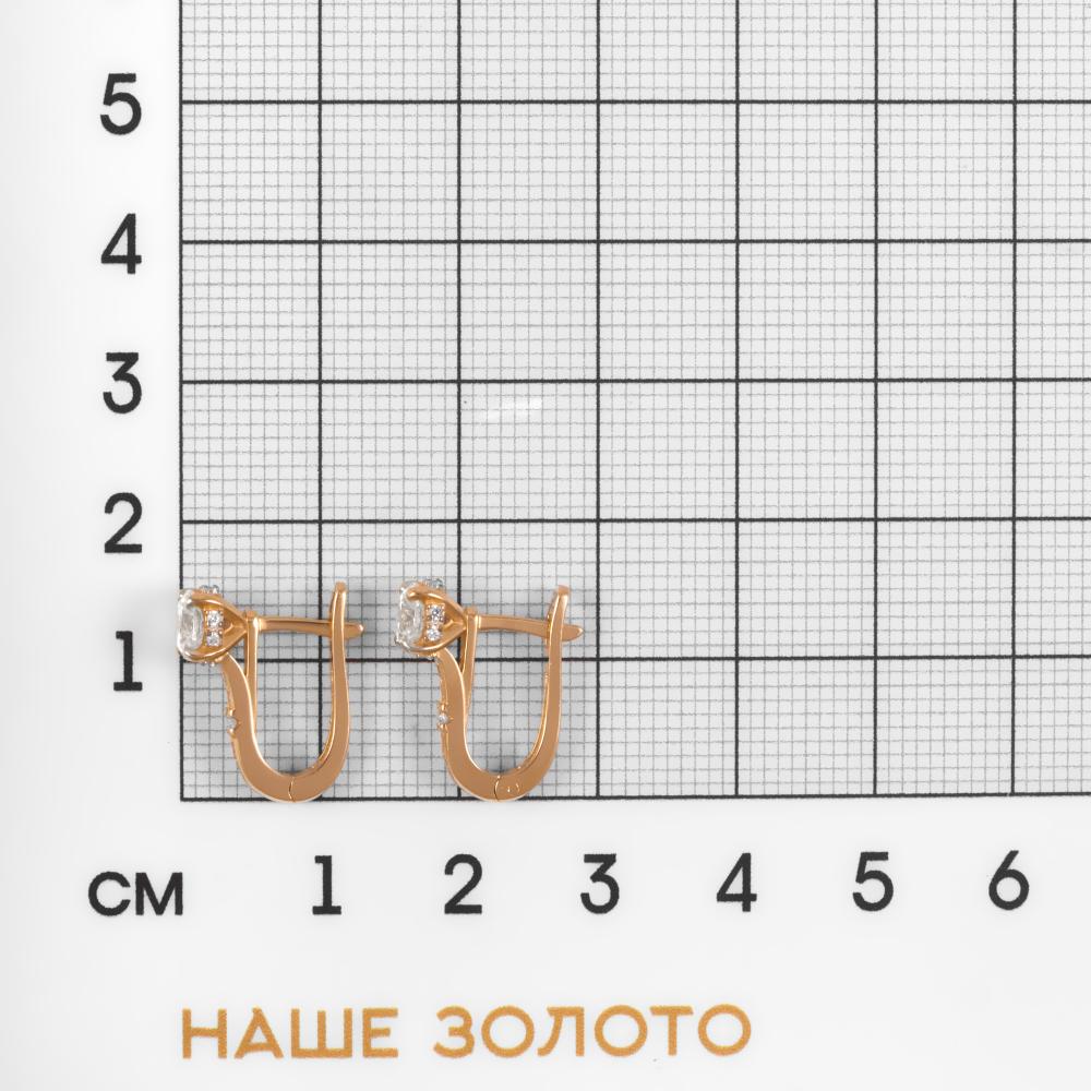 Золотые серьги Альтеза из красного золота 585 пробы А920247