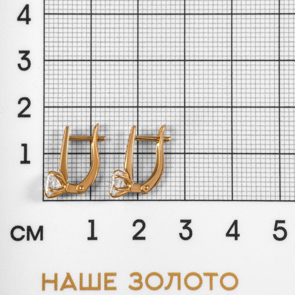 Золотые серьги Золотая столица из красного золота 585 пробы ЗЧ2180911010