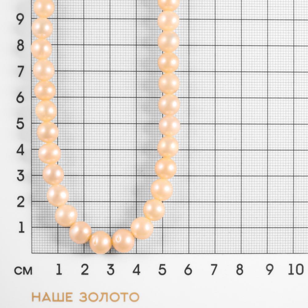 Золотые бусы  из красного золота 585 пробы  со вставками (жемчуг) ЕУ1452500, размеры от 45 до 45