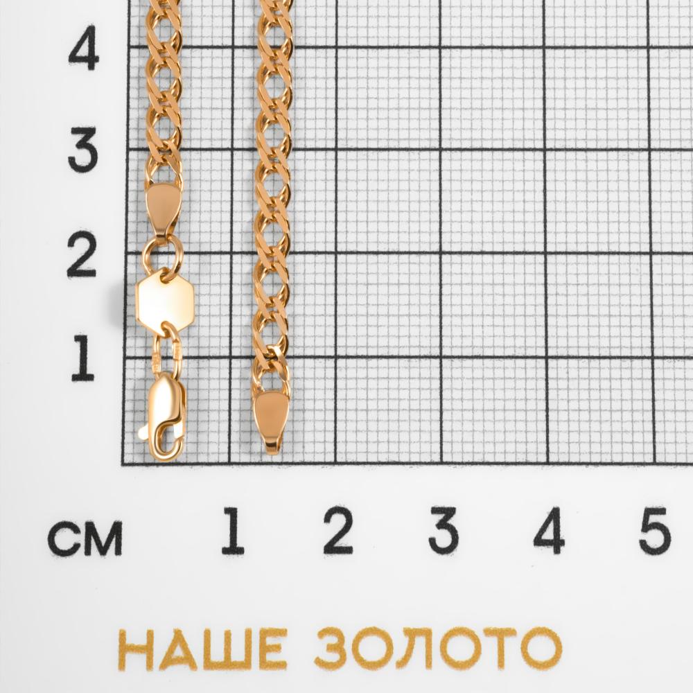 Золотой браслет  из красного золота 585 пробы 2ДБ506001, размеры от 17 до 20