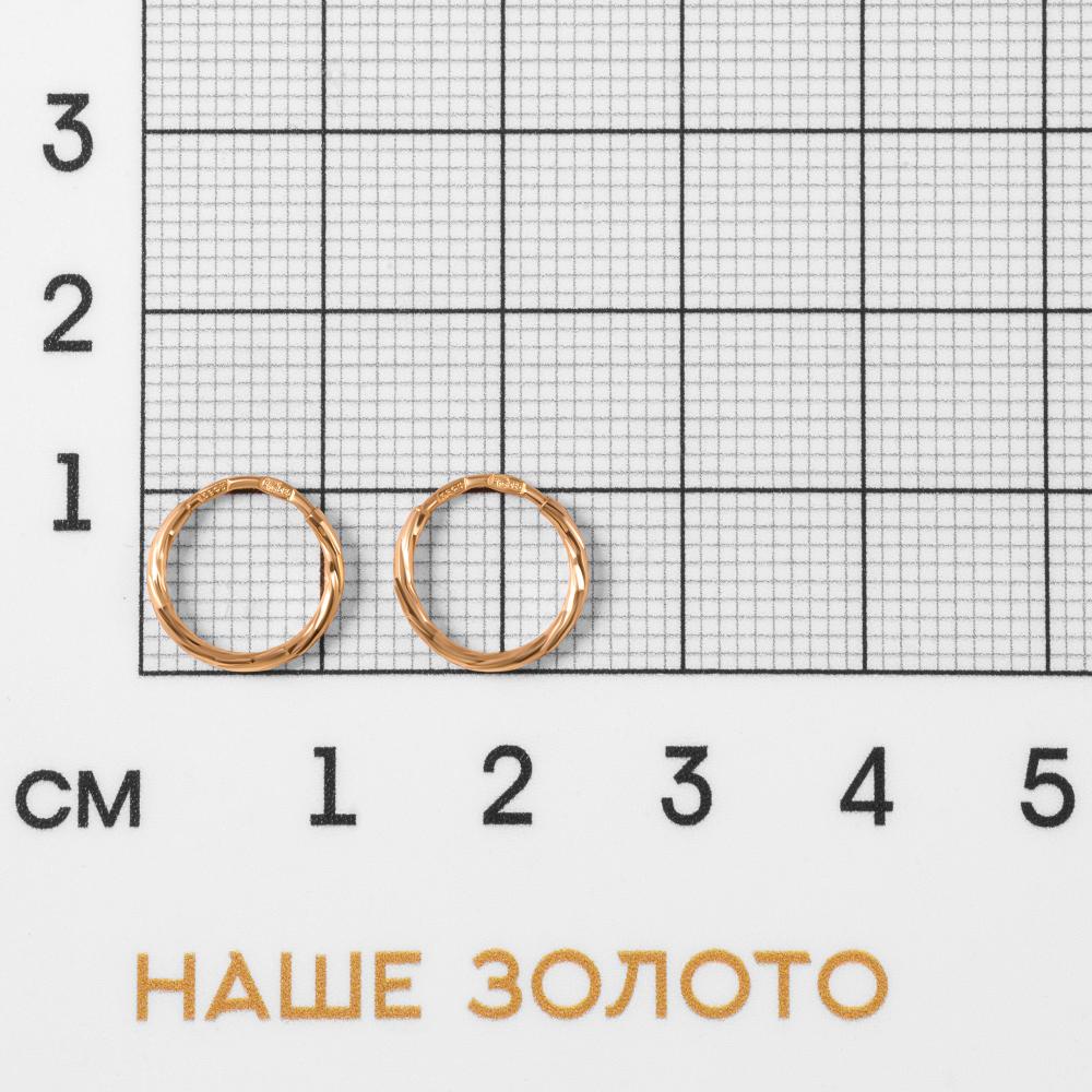 Золотые серьги конго Ювелир трейд из красного золота 585 пробы ЮЙ210-20-2110-00