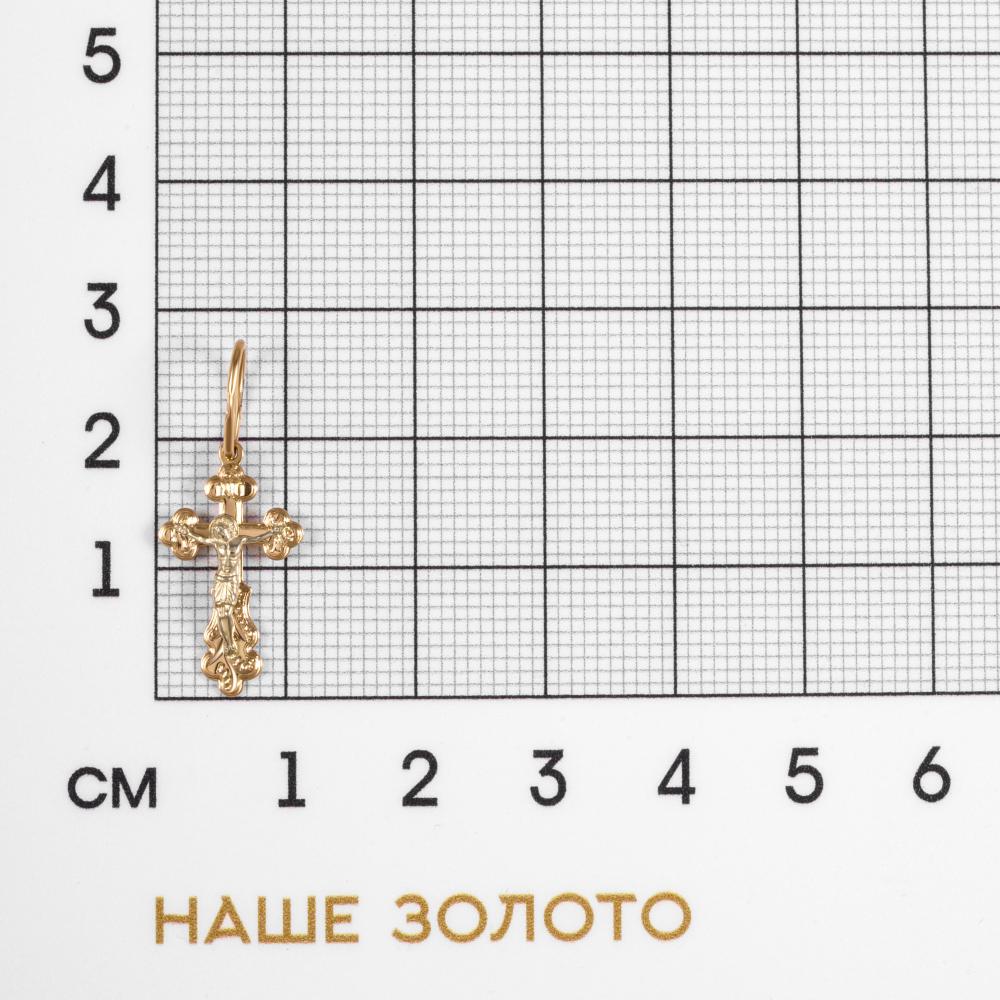 Золотой крест Голден глоб из красного золота 585 пробы ГГ102ИХ181311