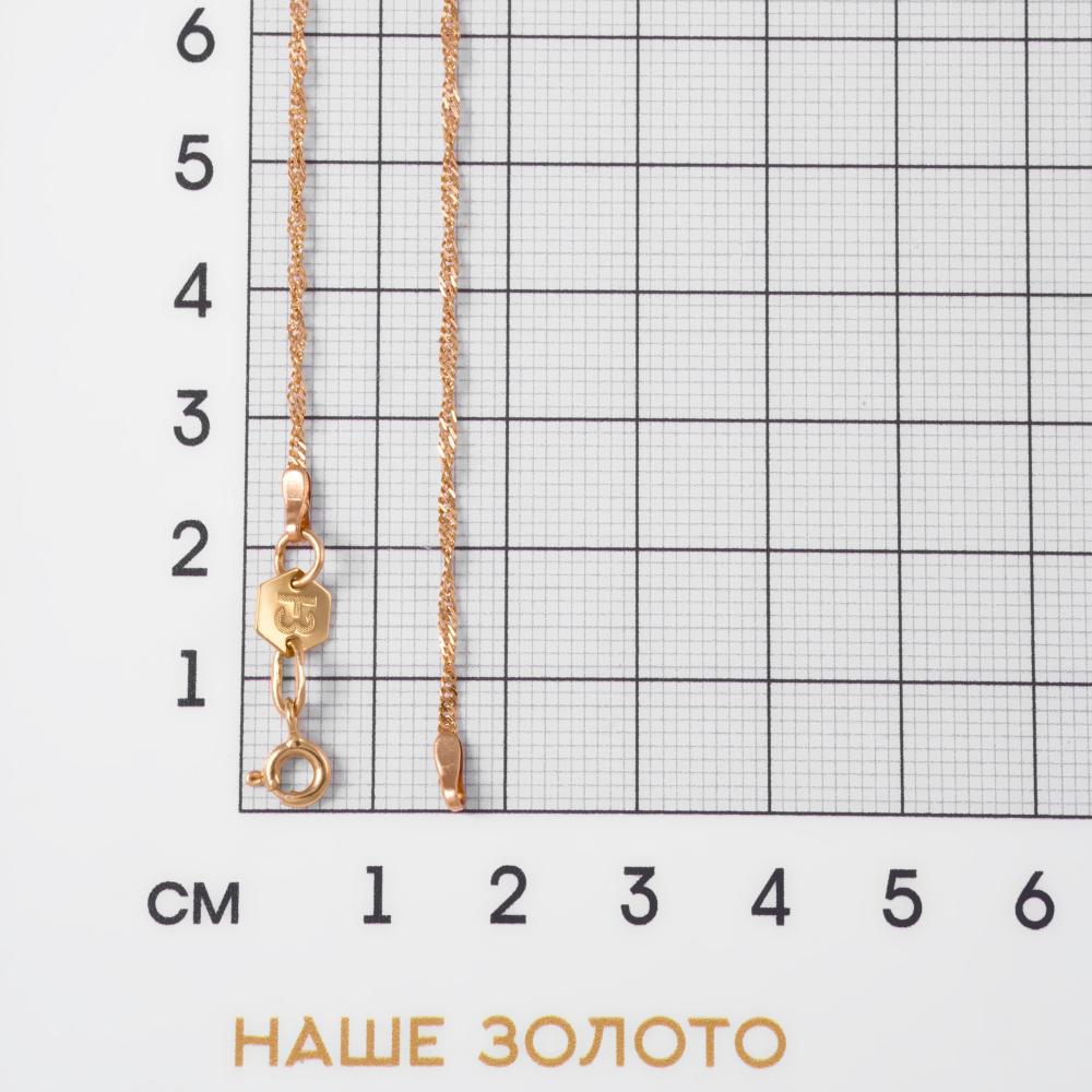 Золотая цепочка Доминант из красного золота 585 пробы 2ДЦ302551ПлС