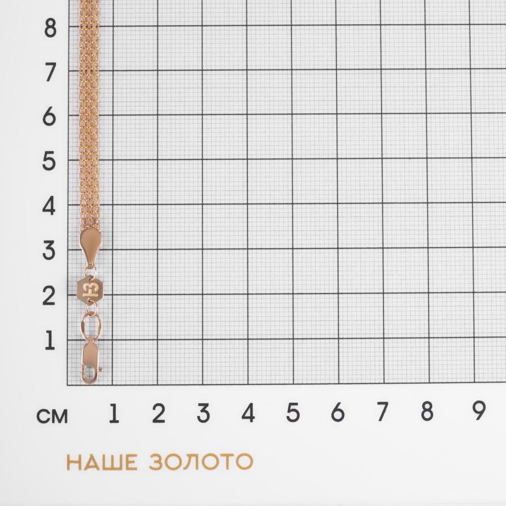 Золотой браслет Светлов из красного золота 585 пробы К8ББ4Я140А2-А51