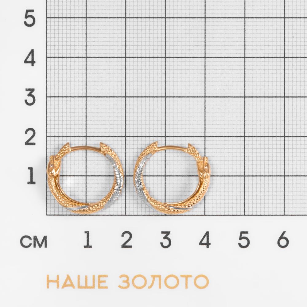 Золотые серьги Платина из красного золота 585 пробы ПЛ025366010001111