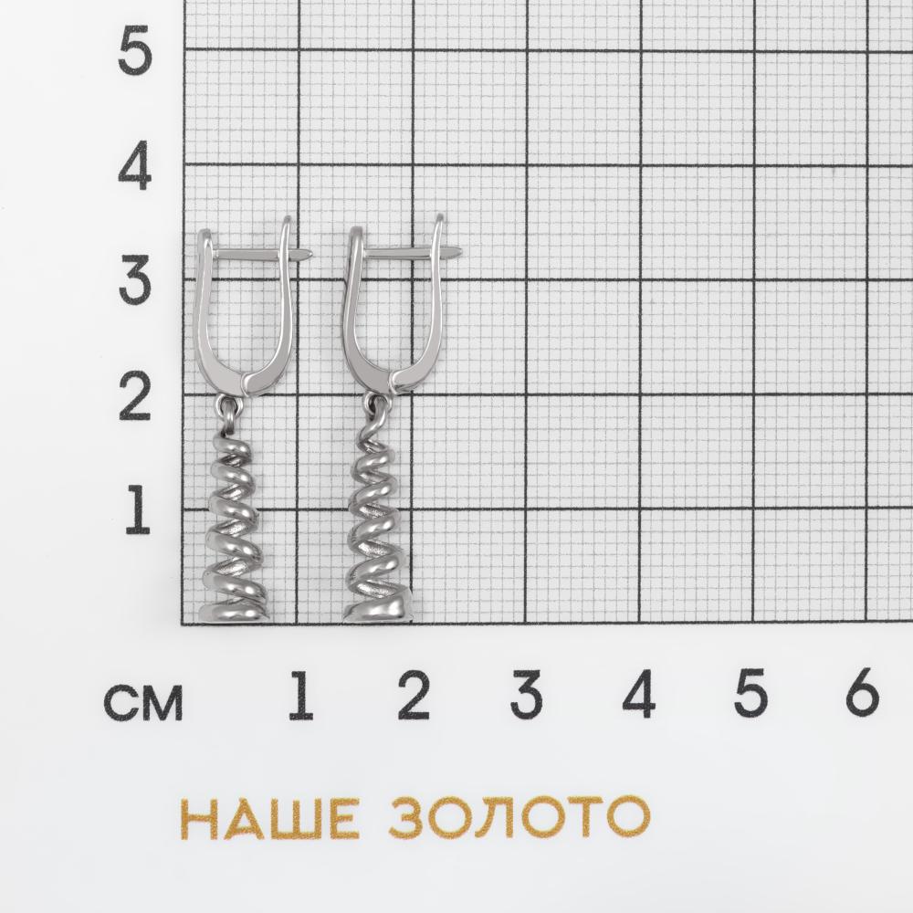 Золотые серьги подвесные Альтеза из красного золота 585 пробы А920259Б