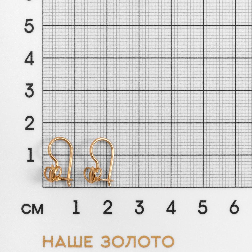 Золотые серьги детские Золотая подкова из красного золота 585 пробы ЯВ831060