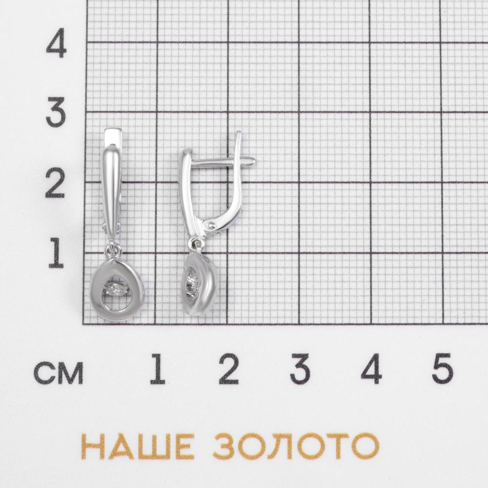 Серебряные серьги подвесные Мидас-пермь 4МС1044