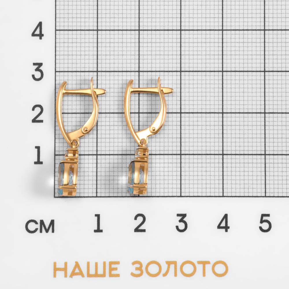 Золотые серьги подвесные Efremof из красного золота 585 пробы ЮПС13419884