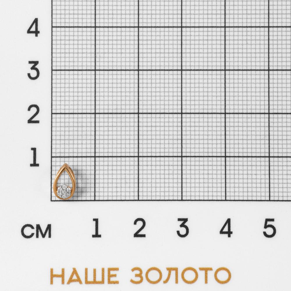 Золотая подвеска Лаки даймонд из красного золота 585 пробы Л8М40087-0120
