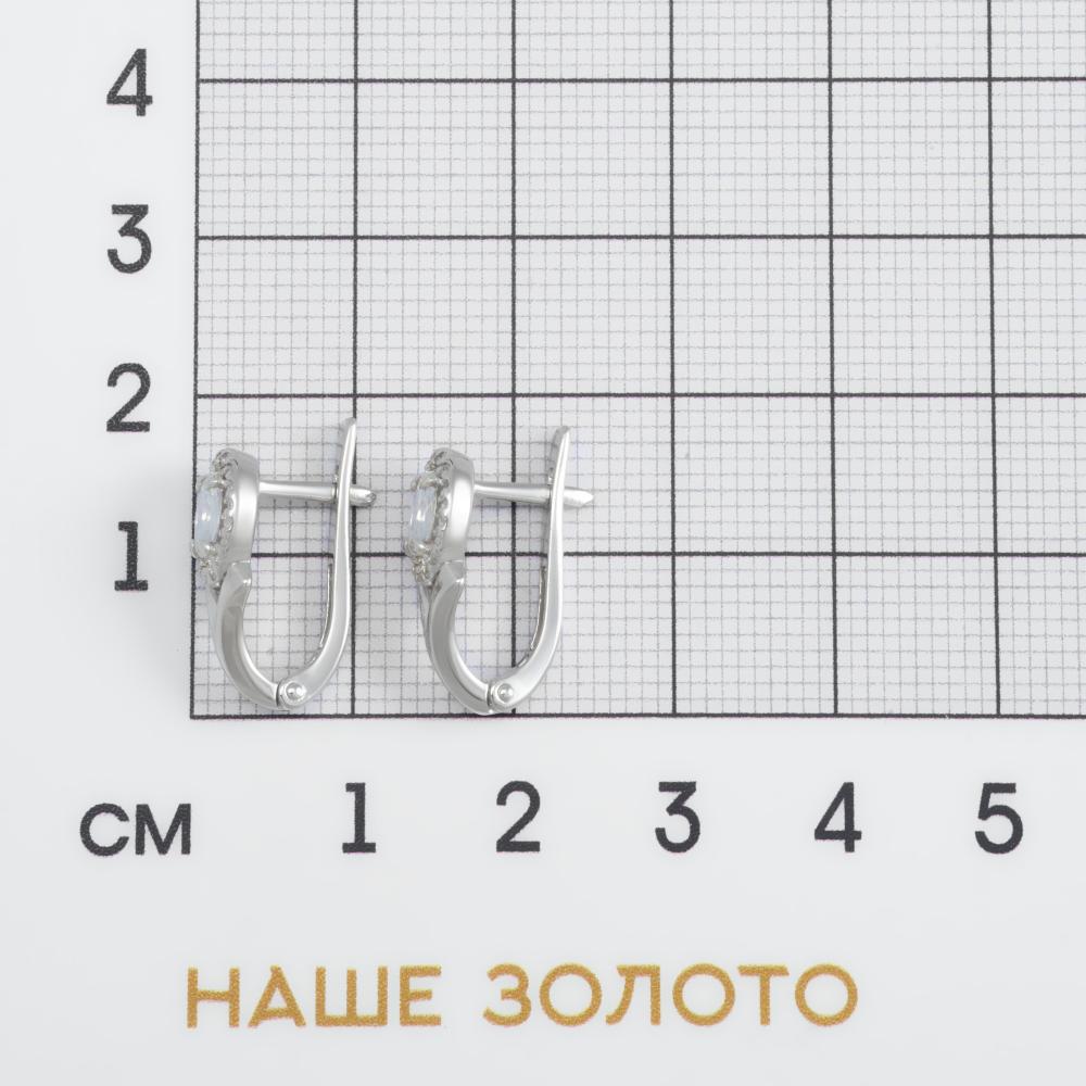 Серебряные серьги Мидас-пермь  со вставками (фианит) 4МС322