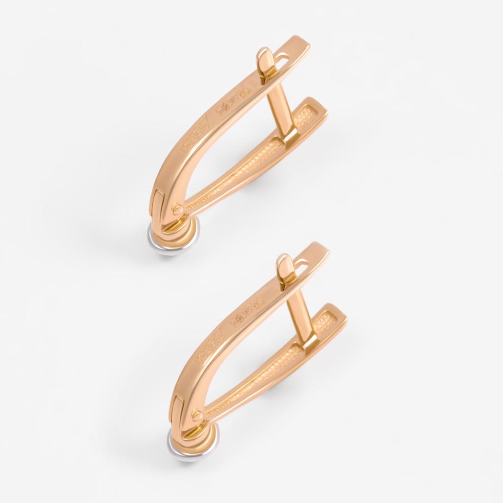 Золотые серьги Клондайк из красного золота 585 пробы ЛХ02-03006-01-001-01-01