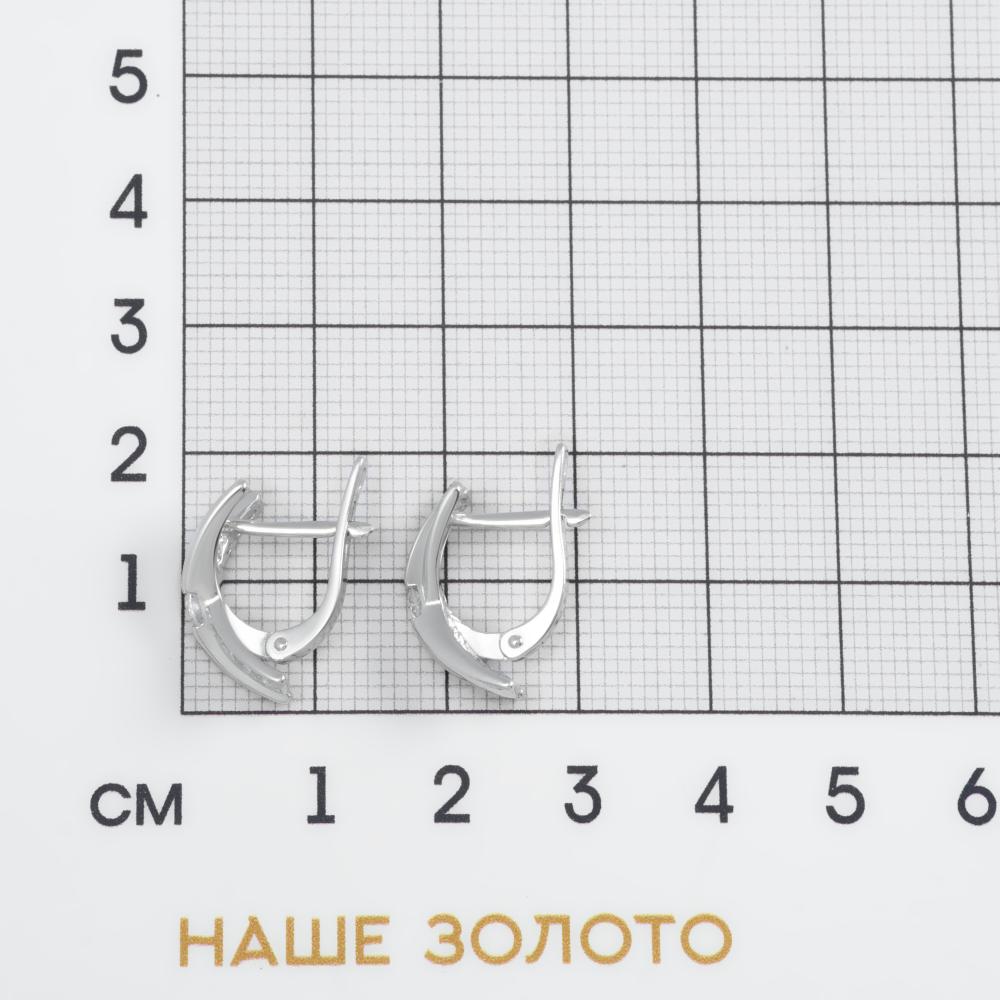 Серебряные серьги Мидас-пермь  со вставками (фианит) 4МС101