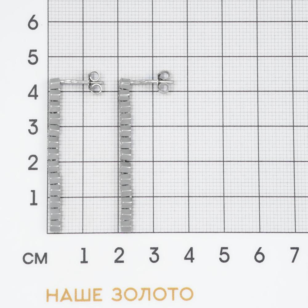 Серебряные серьги подвесные Талант ТБ1272000С27904