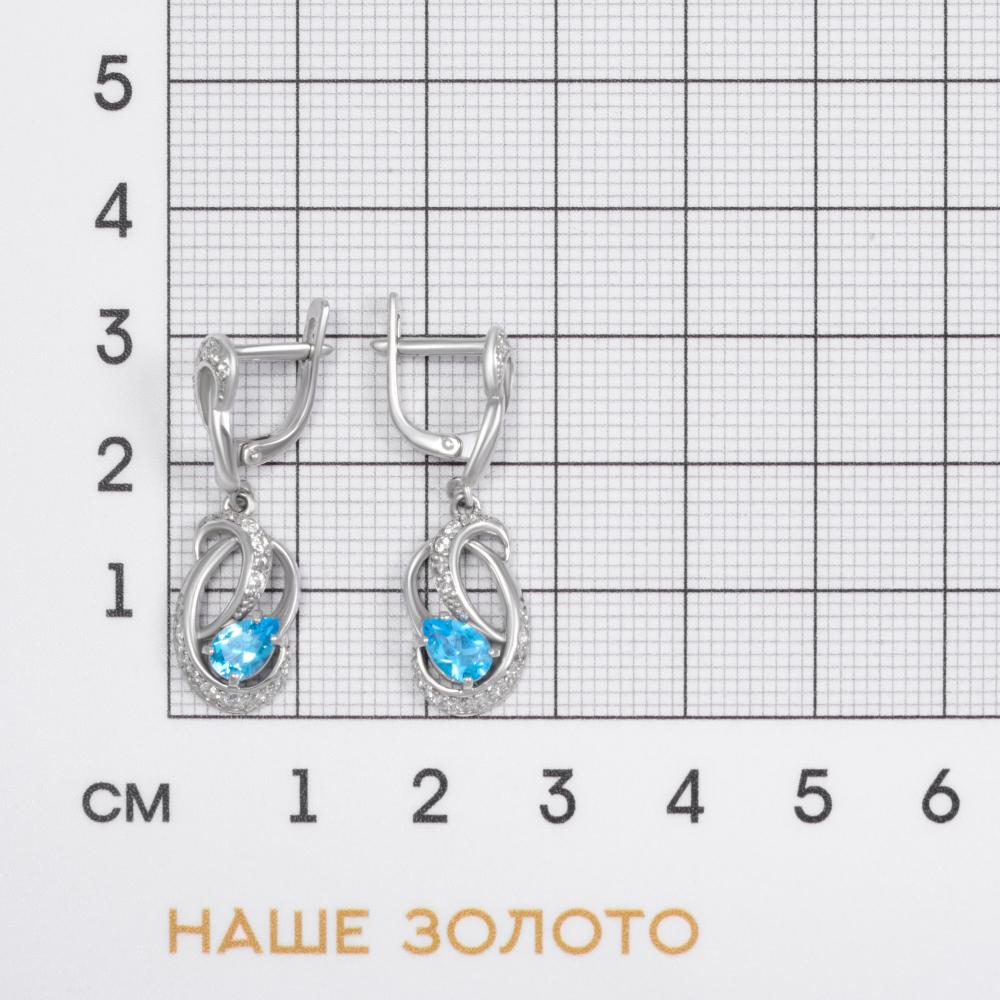 Серебряные серьги подвесные Светлов К821-1009-23-10