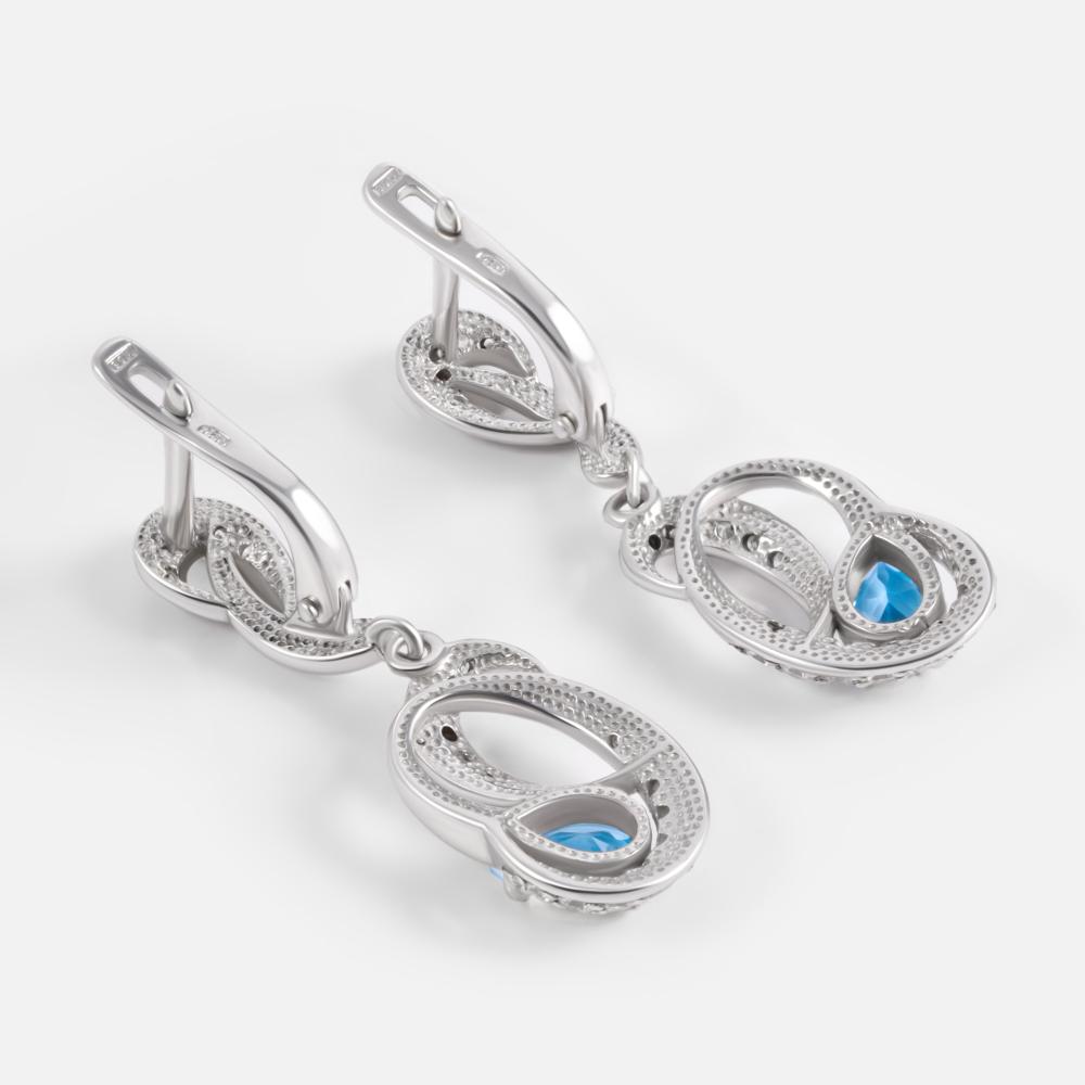 Серебряные серьги подвесные Светлов К821-1009-23-10