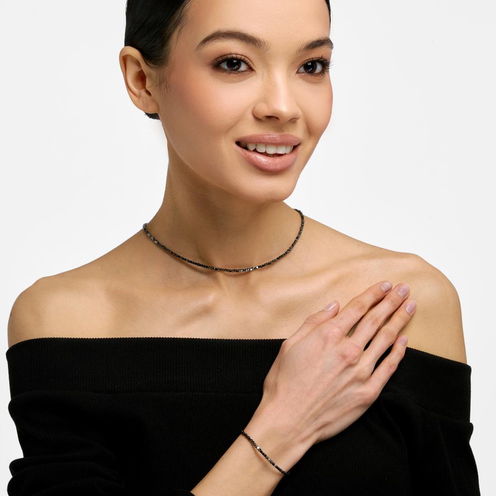 Серебряные бусы  А5К-ГМ-150-1-С
