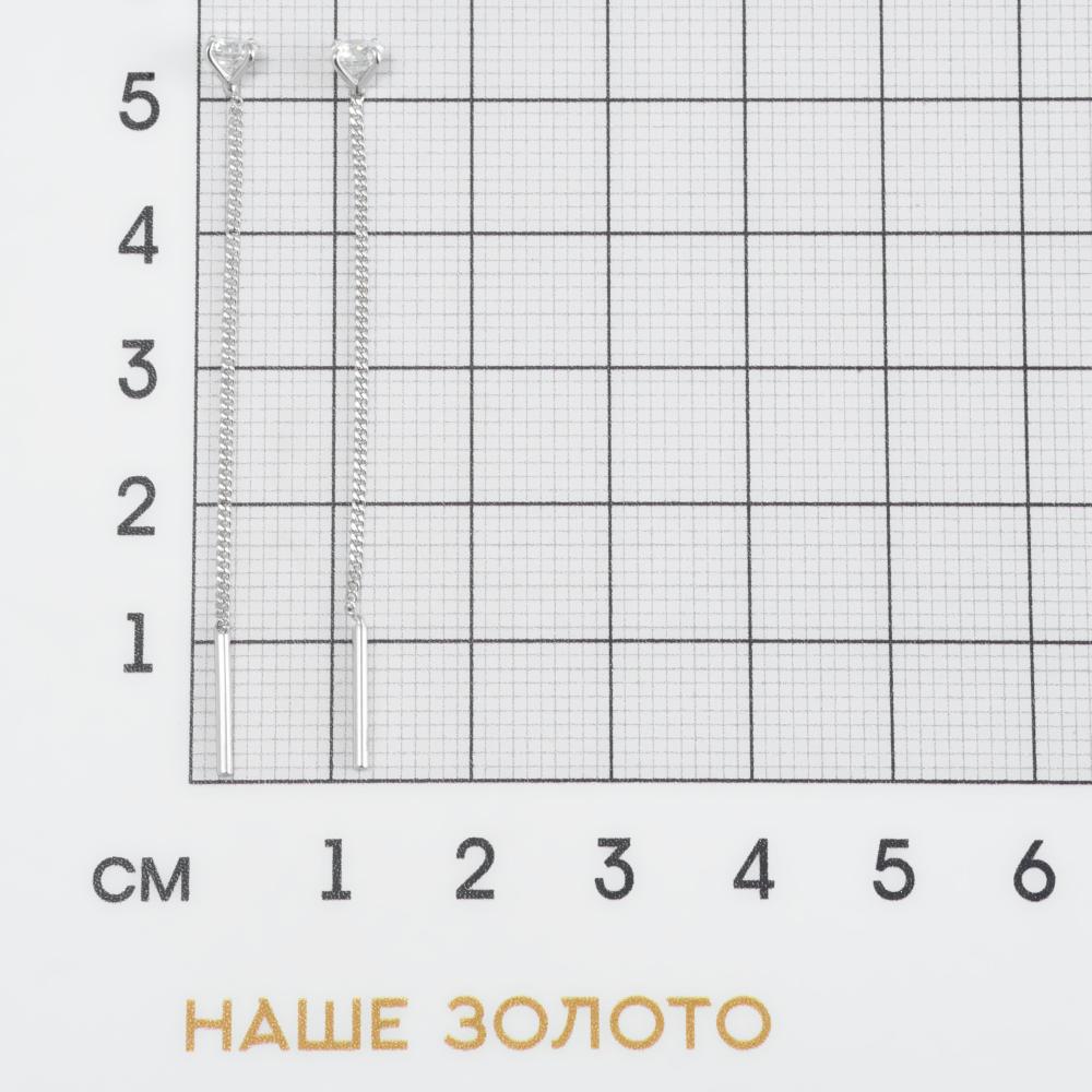 Серебряные серьги протяжки Золотая столица ЗЧС2126831010