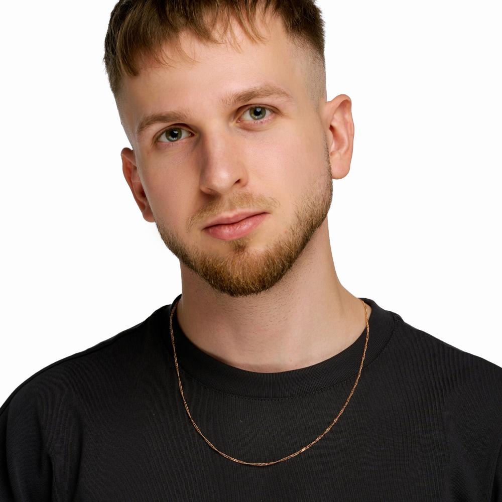Золотая цепочка Krastsvetmet из красного золота 585 пробы КЯНЦ12-076 030