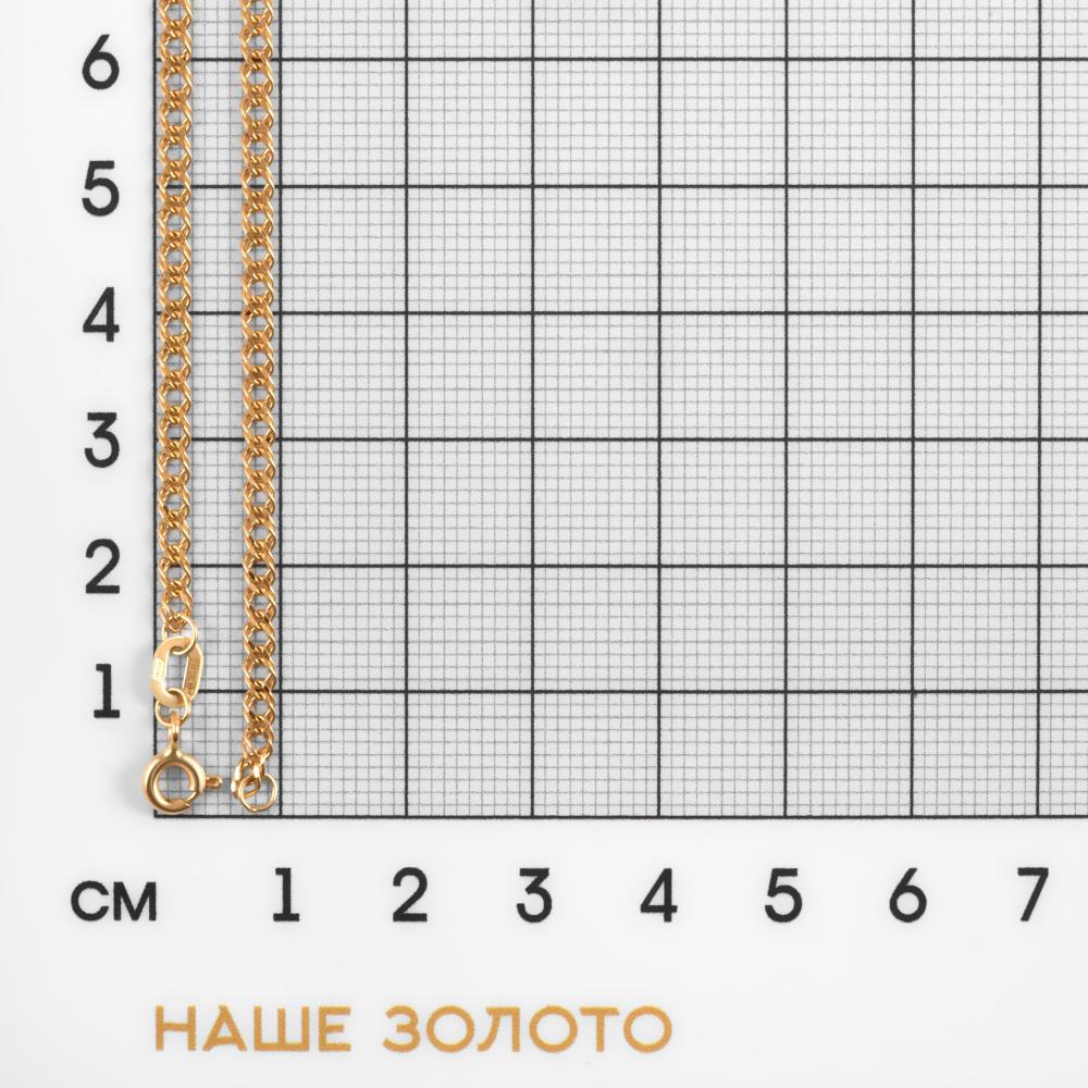 Золотая цепочка Krastsvetmet из красного золота 585 пробы КЯНЦ12-076ПГ 040, размеры от 50 до 55
