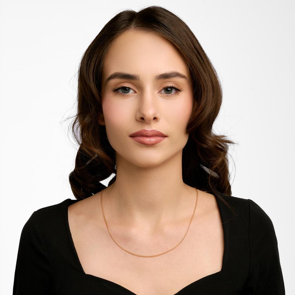 Золотая цепочка Krastsvetmet из красного золота 585 пробы КЯНЦ12-087 030