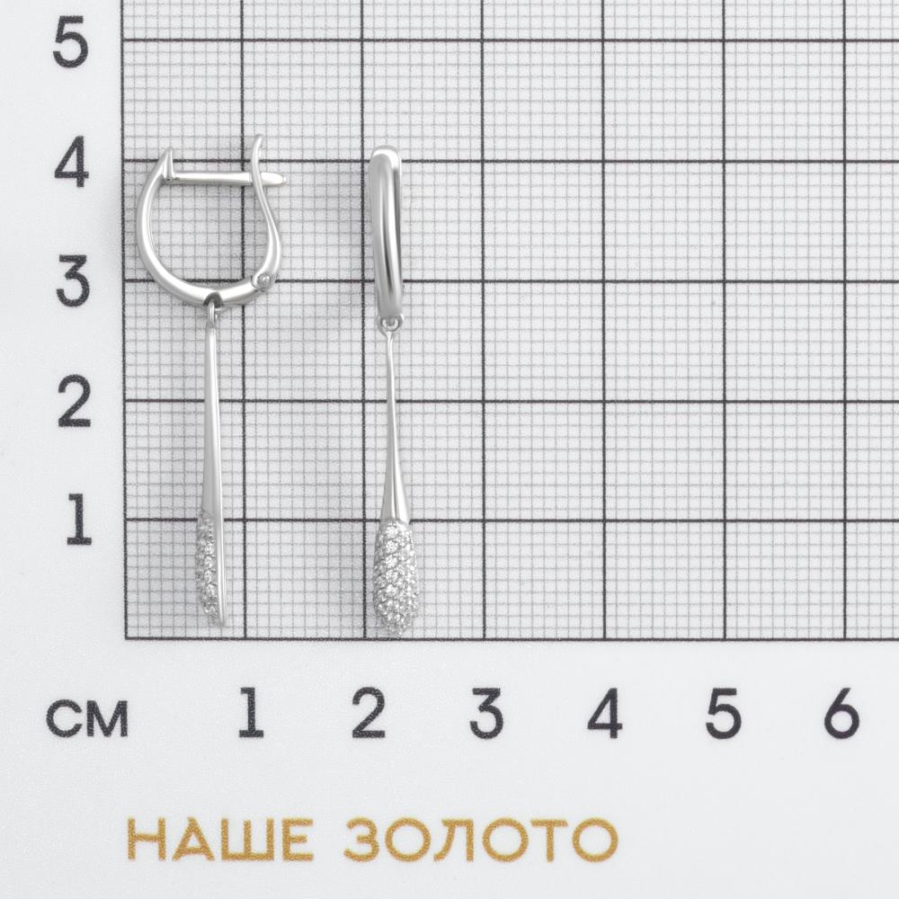 Серебряные серьги подвесные Иллада 2ИС122304
