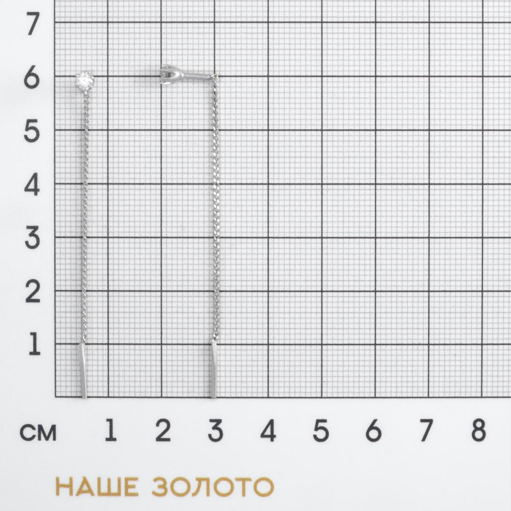 Серебряные серьги протяжки Иллада 2ИС140182