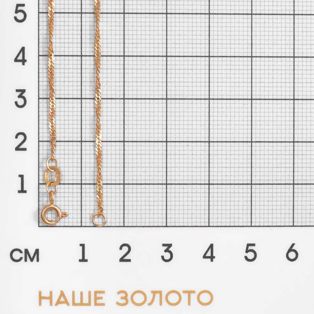 Золотая цепочка Krastsvetmet из красного золота 585 пробы КЯНЦ12-028 030