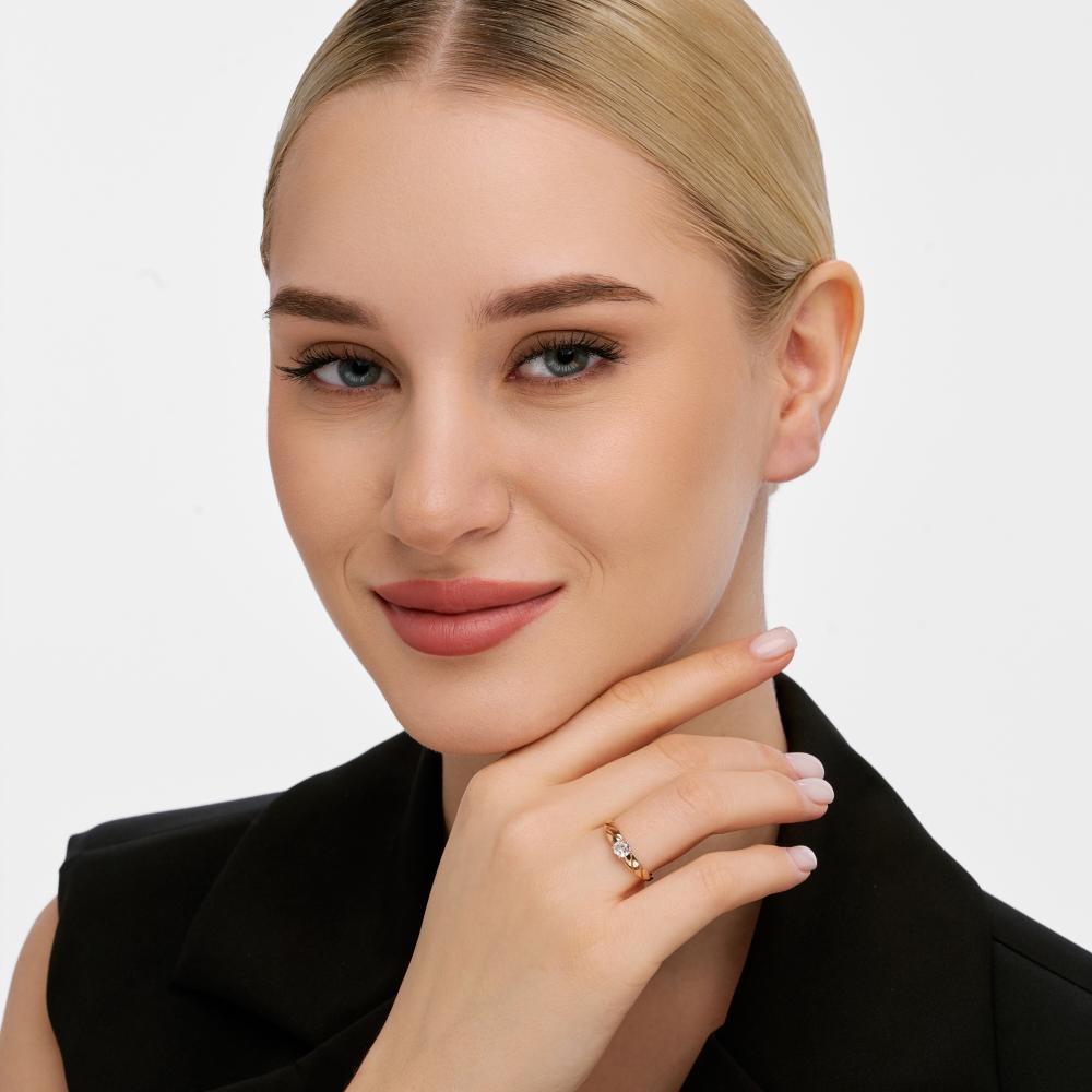 Золотое кольцо Efremof из красного золота 585 пробы ЮПК13215949