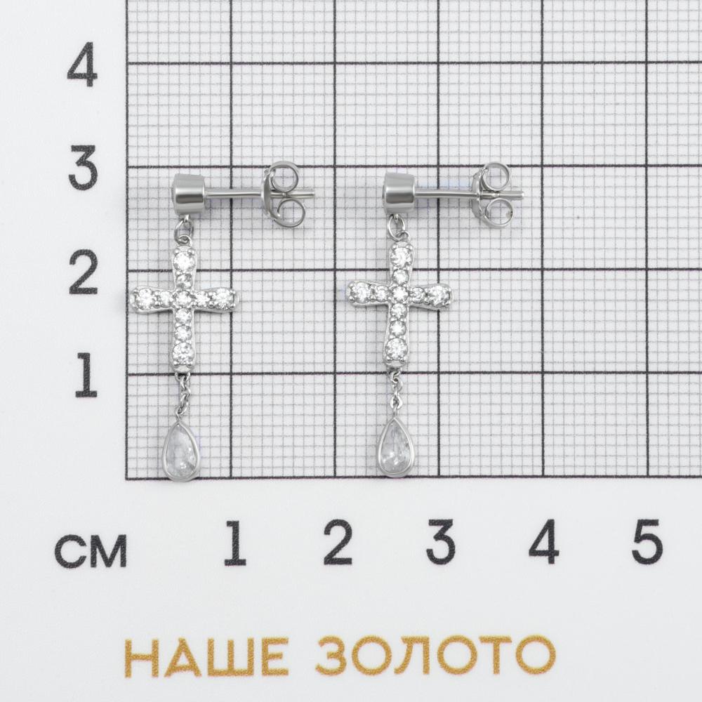 Серебряные серьги подвесные Ооо 78 лаб 7О012-102-0080