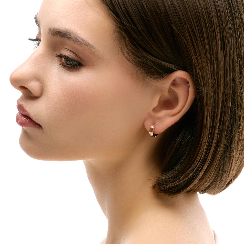 Золотые серьги конго New gold из красного золота 585 пробы НЮ09976502010000000