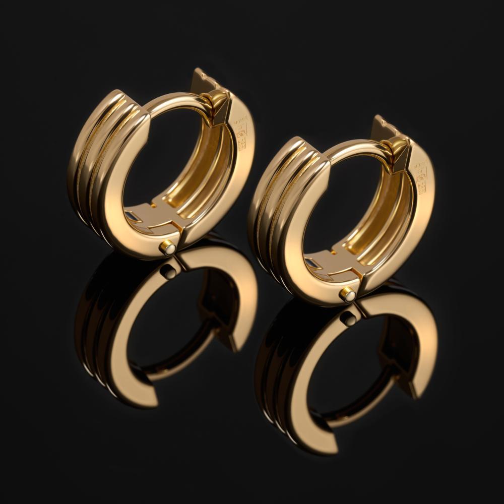 Золотые серьги конго New gold из красного золота 585 пробы НЮ09976502010000000