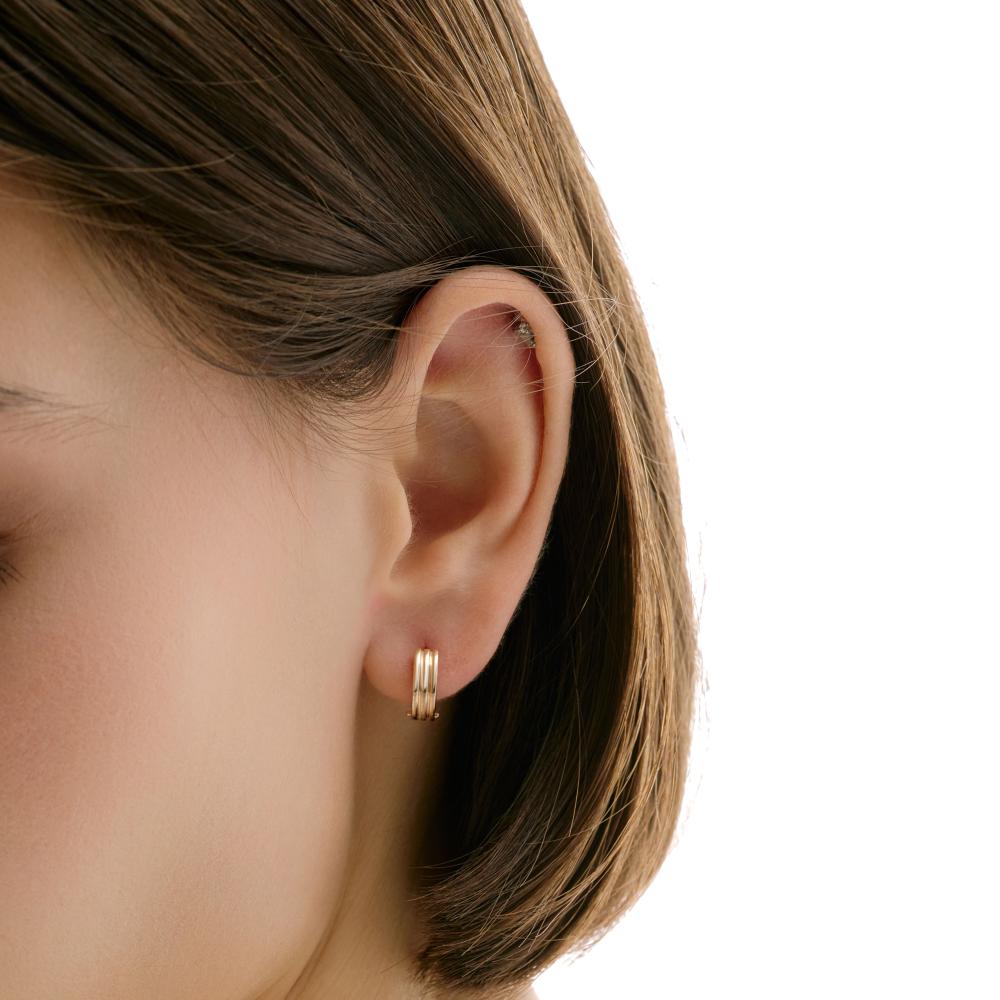 Золотые серьги конго New gold из красного золота 585 пробы НЮ09976502010000000