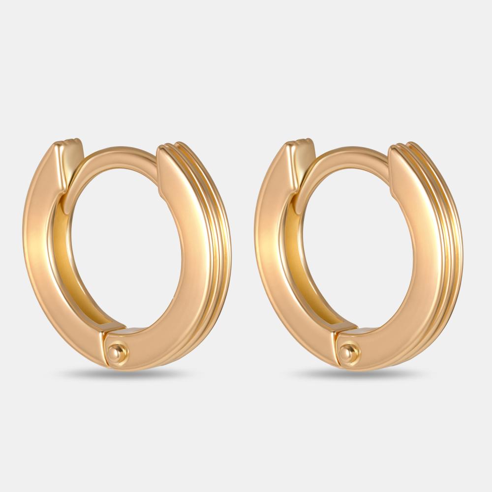 Золотые серьги конго New gold из красного золота 585 пробы НЮ09976402010000000
