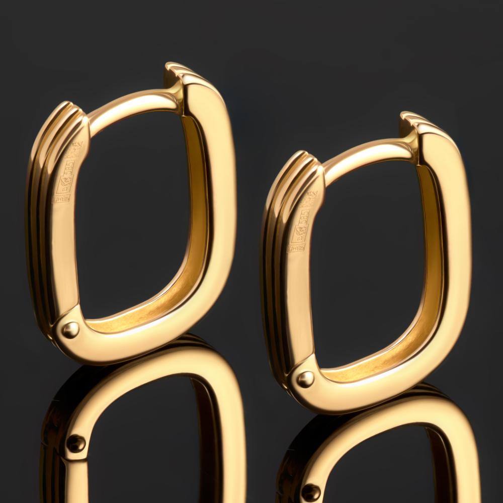 Золотые серьги конго New gold из красного золота 585 пробы НЮ09976302010000000