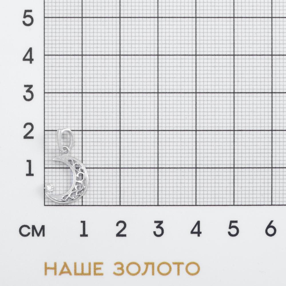 Серебряная мусульманская подвеска Золотая подкова ЯВ805-00841-01-00-20-00