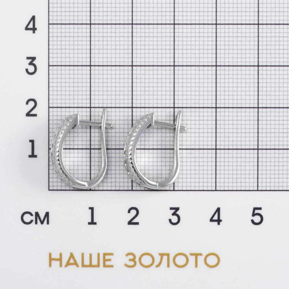 Серебряные серьги  ПУСЛ-Е1479-1-Х-В-С4-Х-В