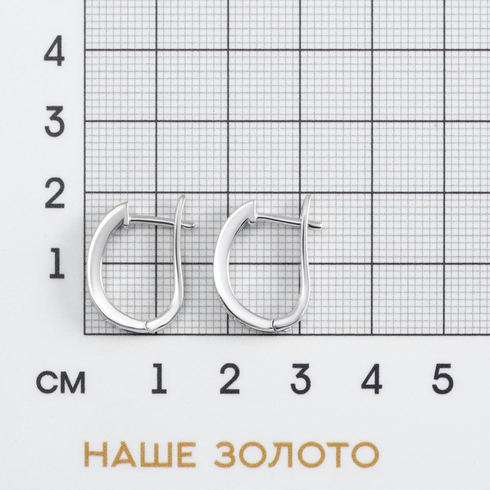 Серебряные серьги  ПУСЛ-Е1481-5-Х-В-Х-Х-СБ